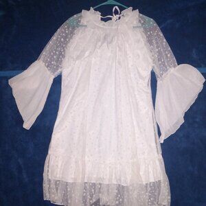 White Polka dot dress